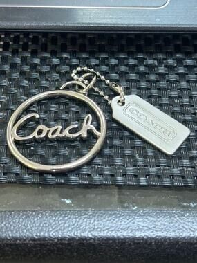 Coach Vintage Silver Hangtag Keychain EUC